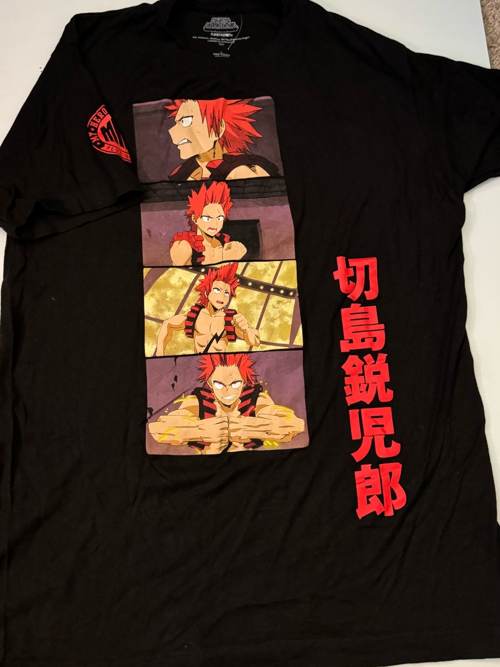 My Hero Academia Anime Black T-shirt Size Large New Short Sleeve